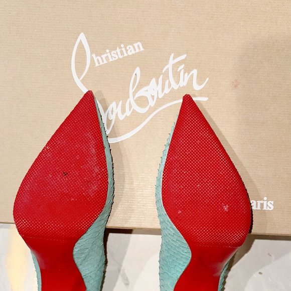 Christian Louboutin Turquoise Heels - Picture 9 of 9